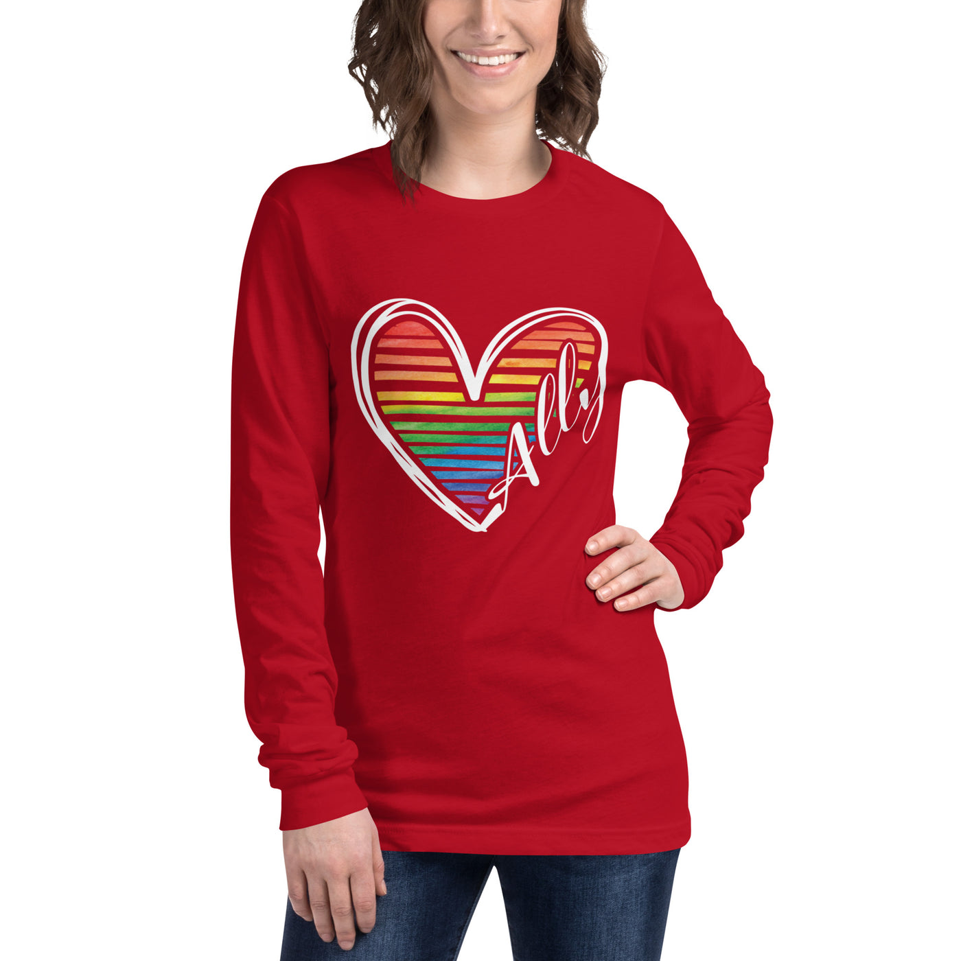 Ally Heart - Unisex Long Sleeve Tee