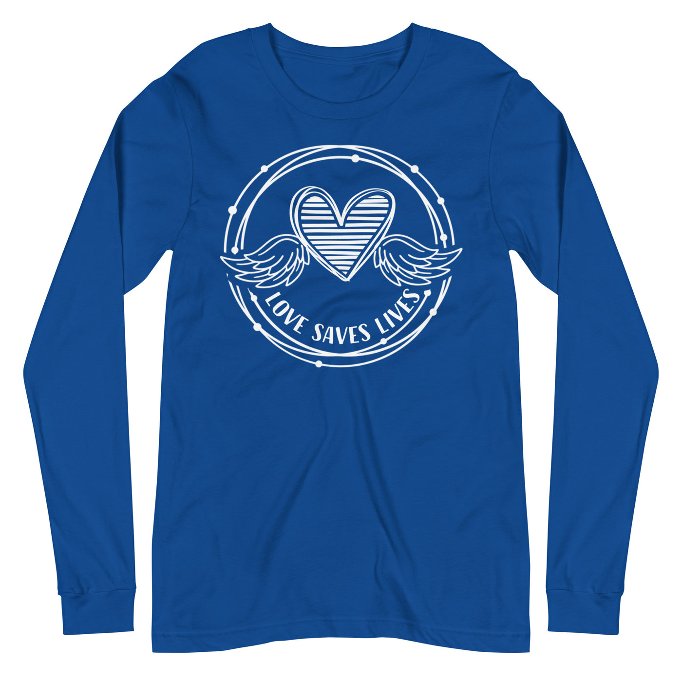 Love Saves Lives - Heart Wings Unisex Long Sleeve Tee