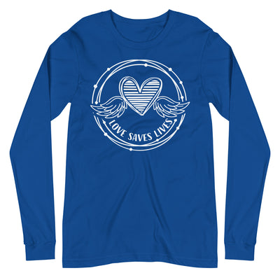 Love Saves Lives - Heart Wings Unisex Long Sleeve Tee