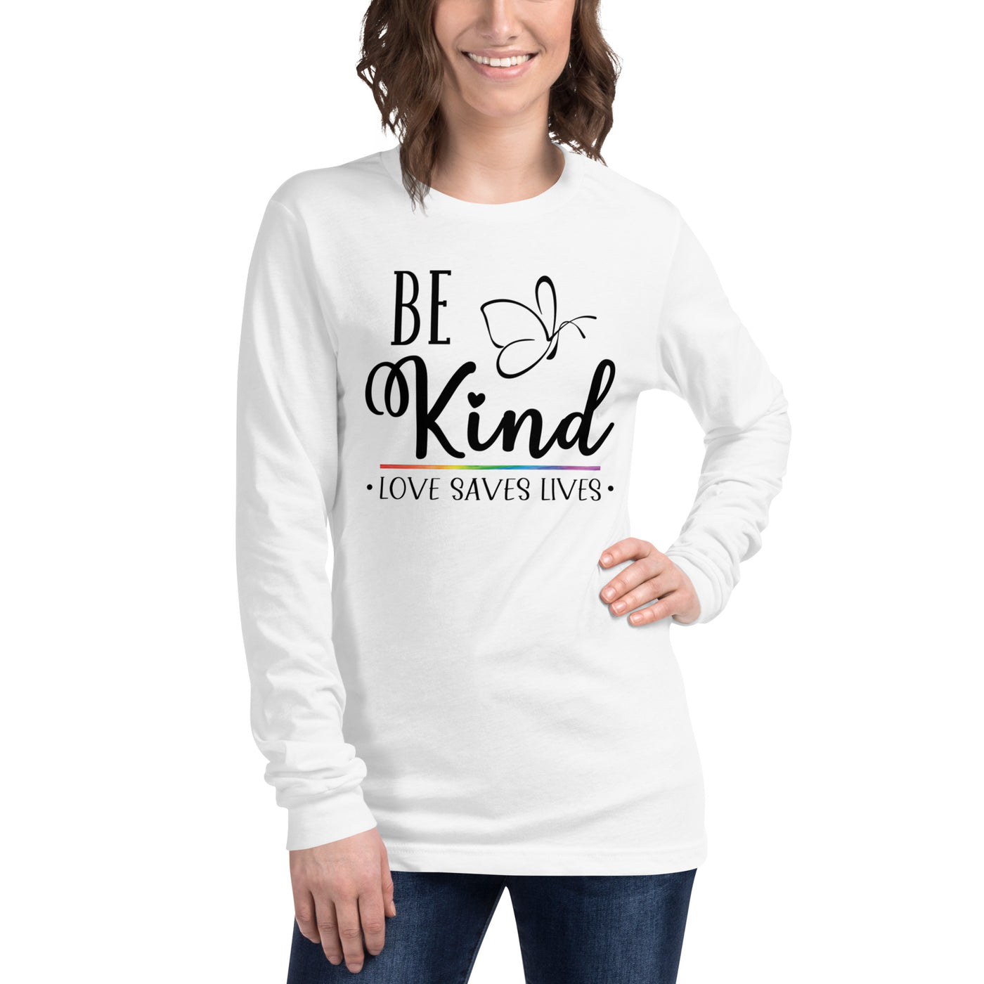 Be Kind Love Saves Lives - Unisex Long Sleeve Tee