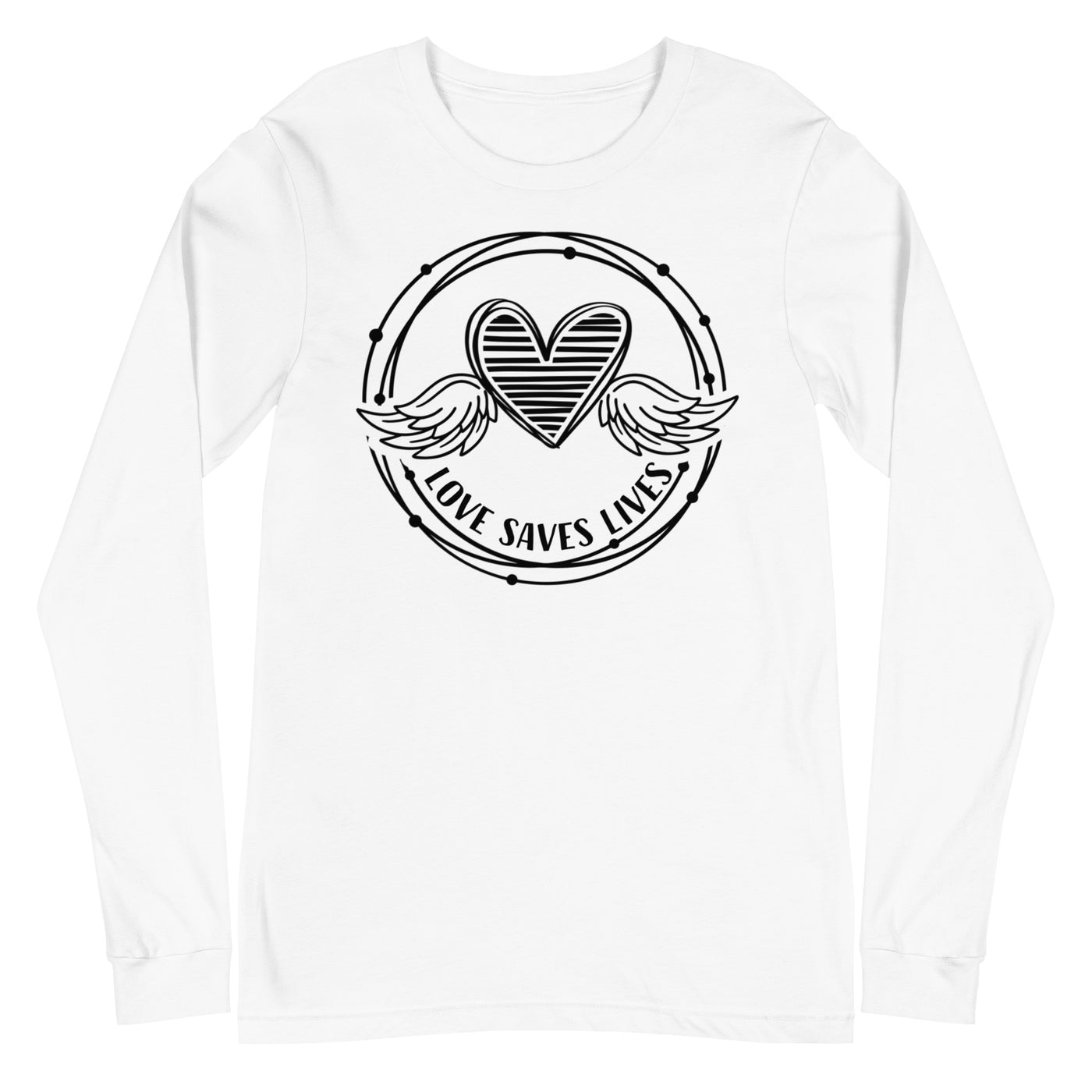 Love Saves lives - Heart Wings Unisex Long Sleeve Tee