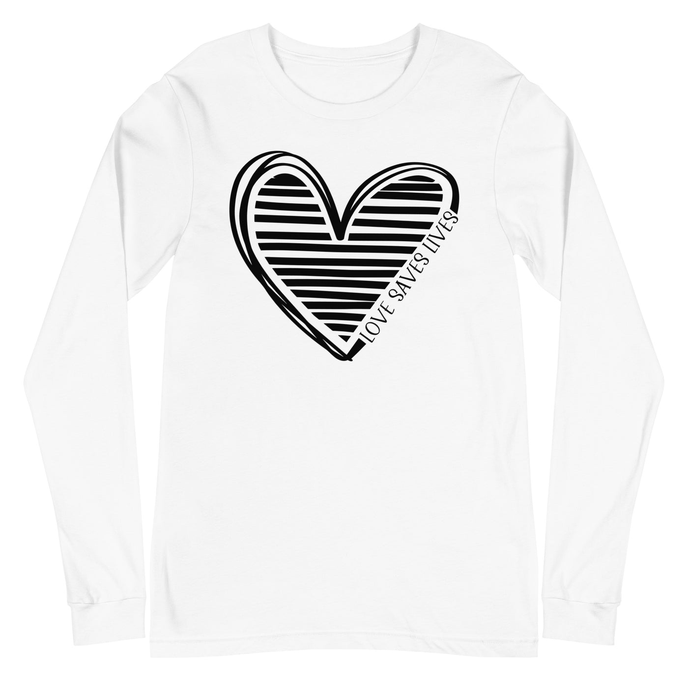 Love Saves Lives - Heart Unisex Long Sleeve Tee