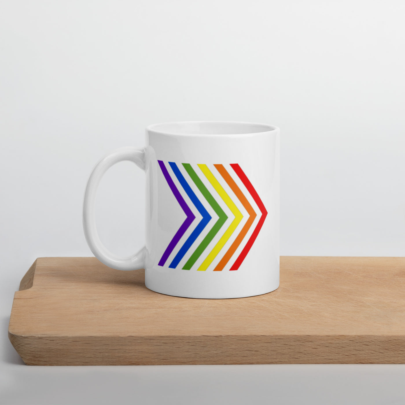 Cheveron & Logo - White Glossy Mug