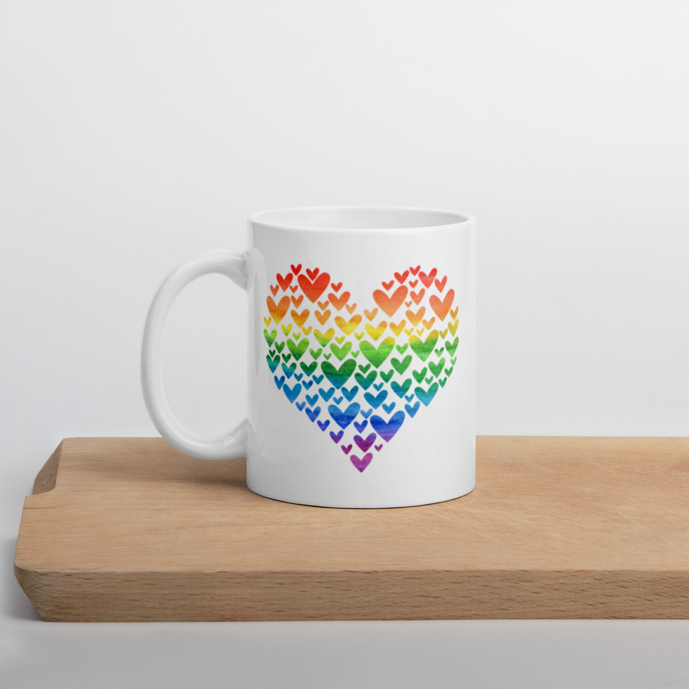 Hearts & Logo - White Glossy Mug