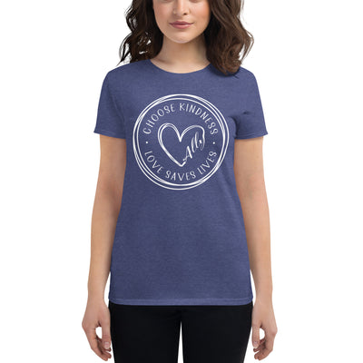 Choose Kindness Love Saves Lives - Ally Heart Women's short sleeve t-shirt