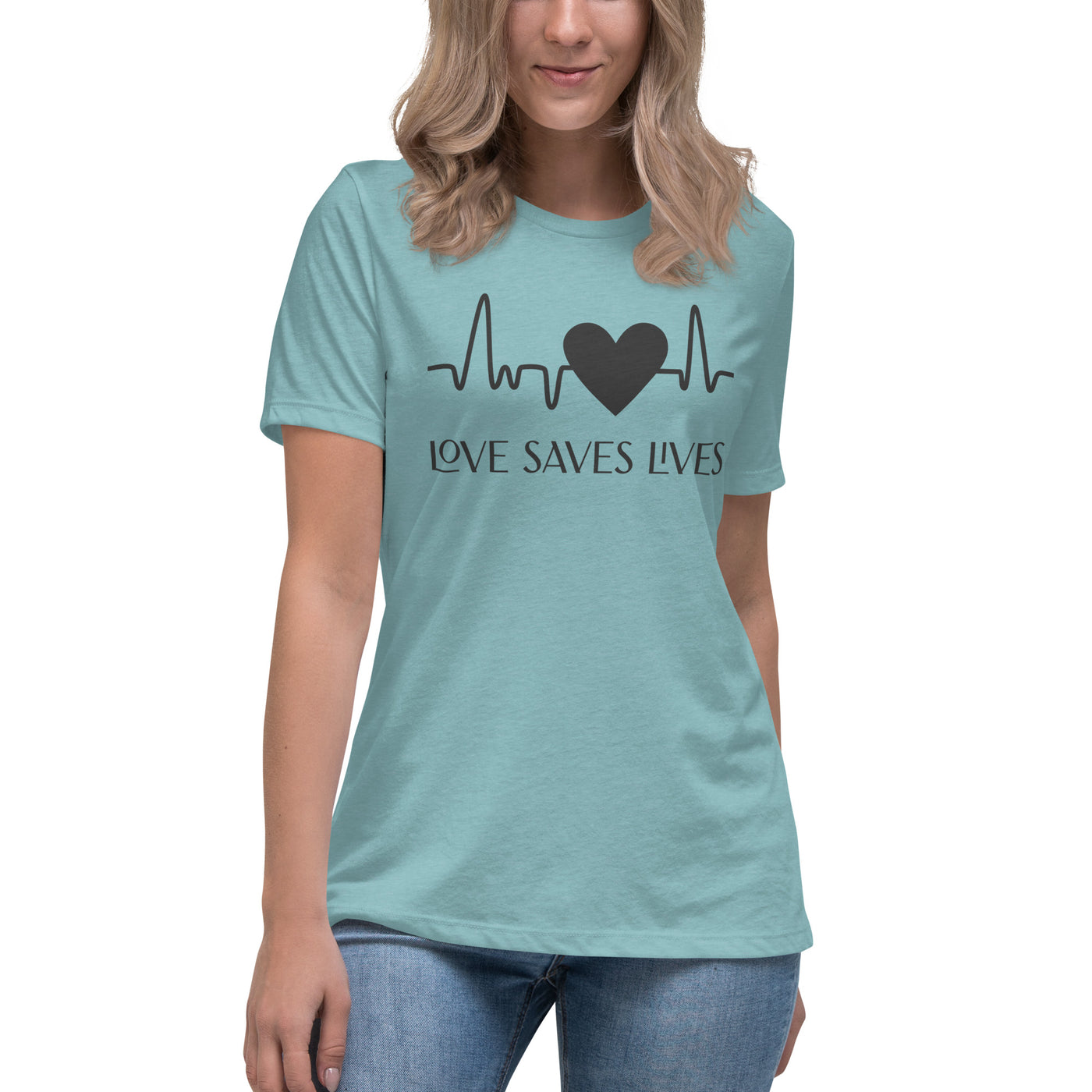 Love Saves Lives - Heartbeat Women's Relaxed T-Shirt