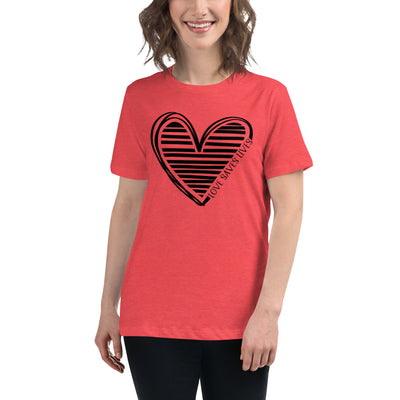 Love Saves Lives Heart - Women's Relaxed T-Shirt