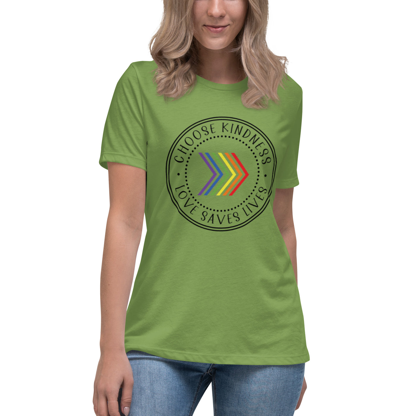 Choose Kindness Love Saves Lives - Chevron Women's Relaxed T-Shirt