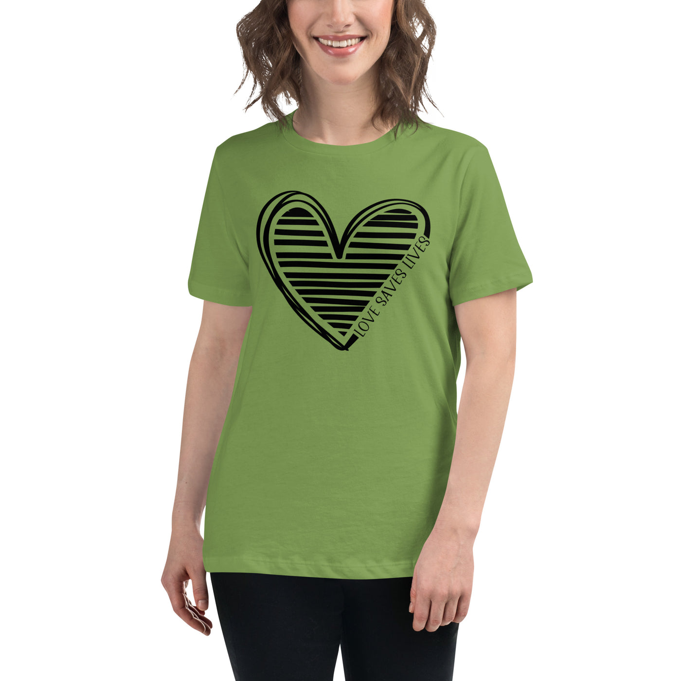 Love Saves Lives Heart - Women's Relaxed T-Shirt