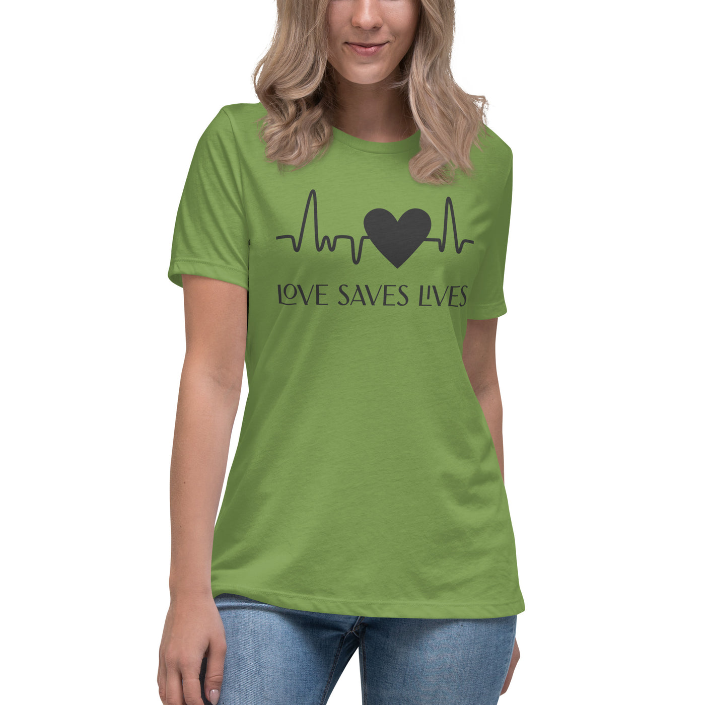 Love Saves Lives - Heartbeat Women's Relaxed T-Shirt