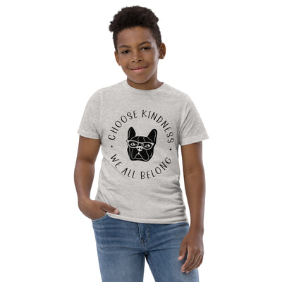 Choose Kindness We All Belong - Bulldog Youth jersey t-shirt