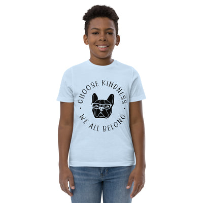 Choose Kindness We All Belong - Bulldog Youth jersey t-shirt