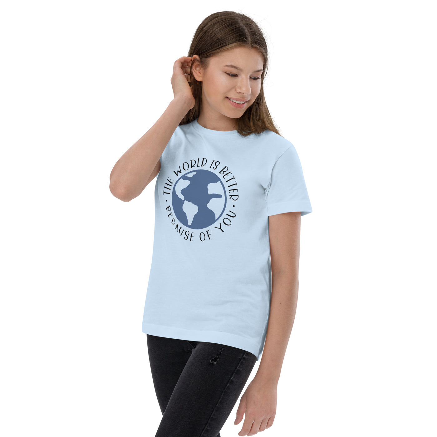 The World Is Better Because Of You - Youth jersey t-shirt