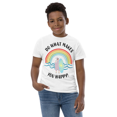 Do What Makes You Happy - Surf Llama Youth jersey t-shirt