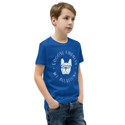 Choose Kindness We All Belong - Bulldog Youth Short Sleeve T-Shirt