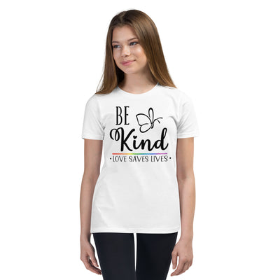 Be Kind - Butterfly Youth Short Sleeve T-Shirt